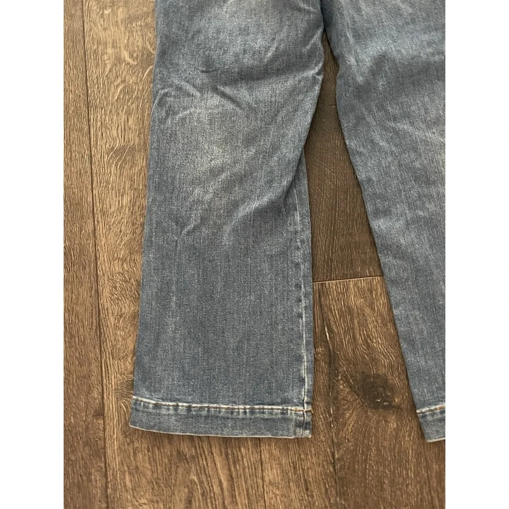 7 For All Mankind Jeans Womens 28 Medium Wash Cropped Alexa Embroidered Flowers - Picture 15 of 16